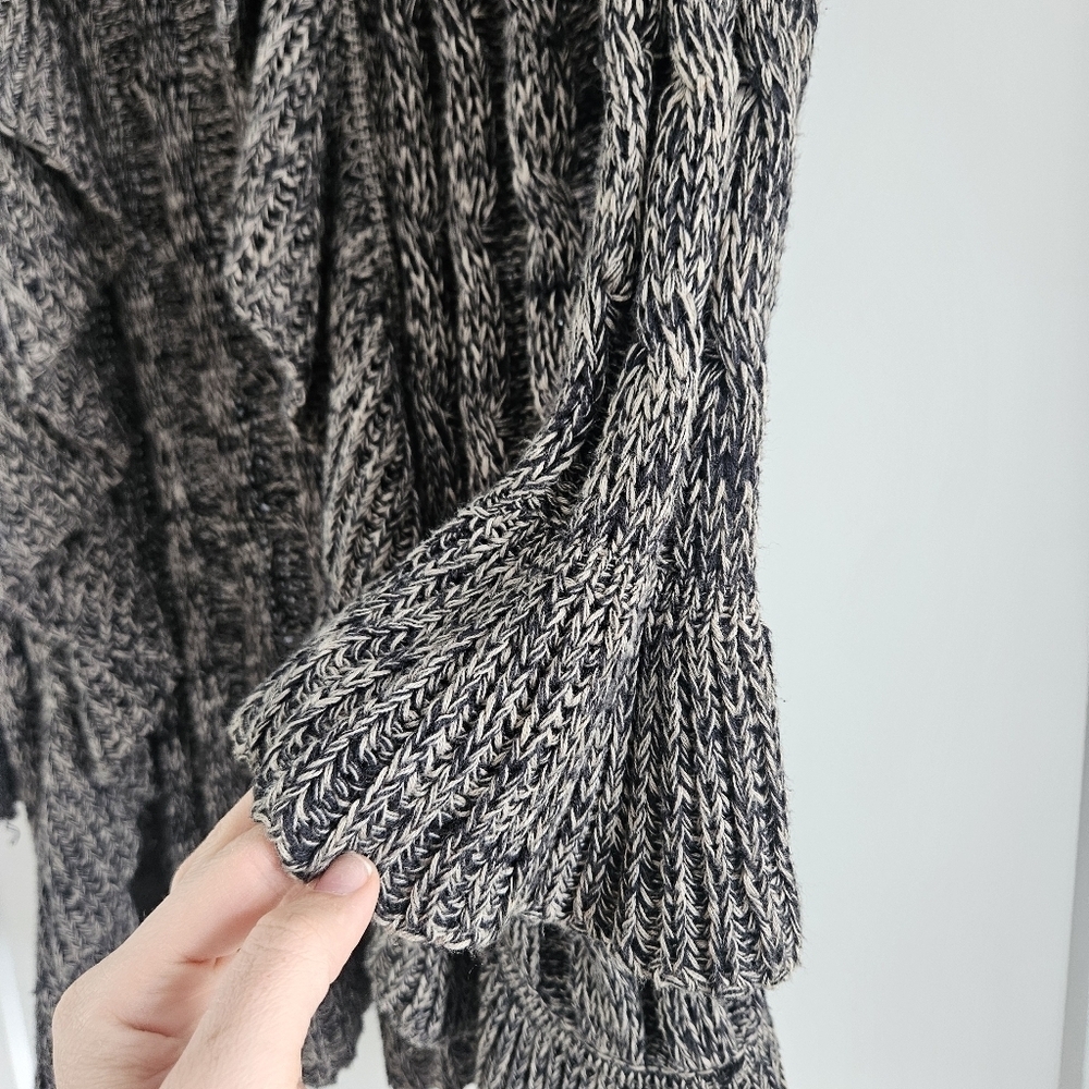 INC open front cardi with bell sleeve and ruffle front ladies XL - Picture 3 of 4